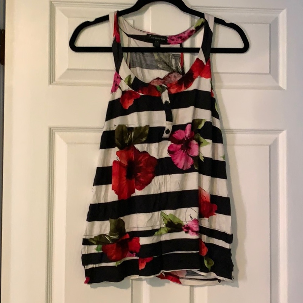 Forever 21 floral racer back tank size L